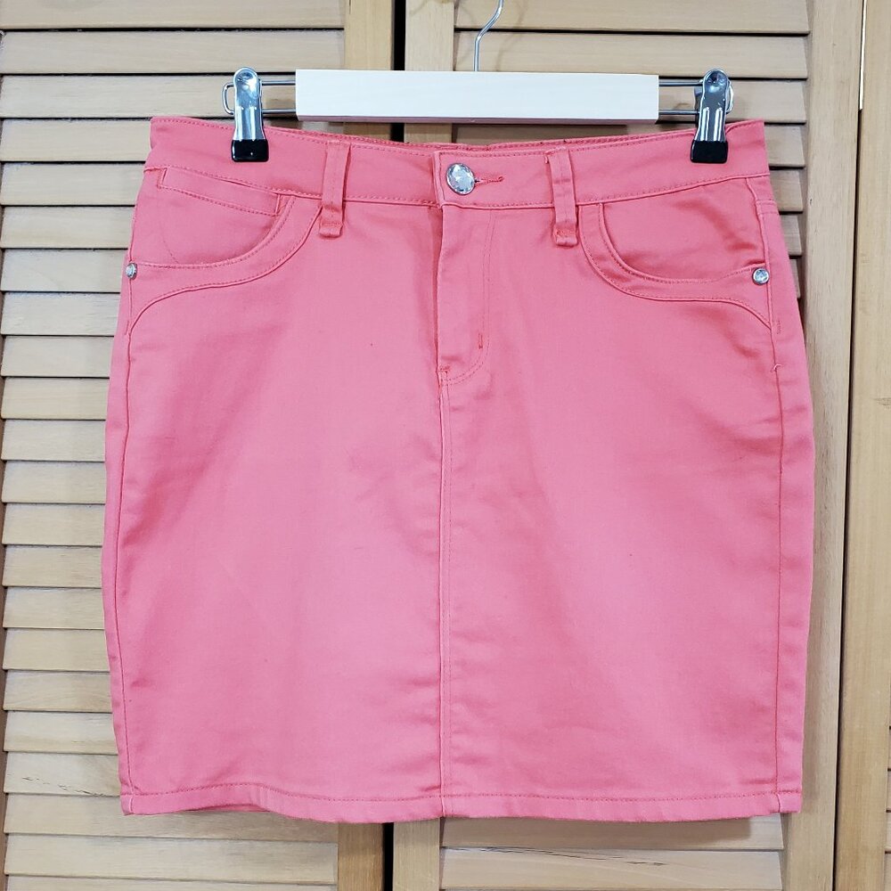 Venus Women's Coral Denim Mini Skirt Size 8